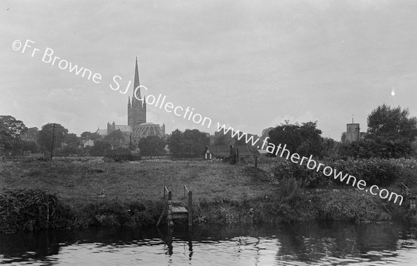 DISTANT VIEW OF CATHEDRAL FROM BANKS OF WENSUM